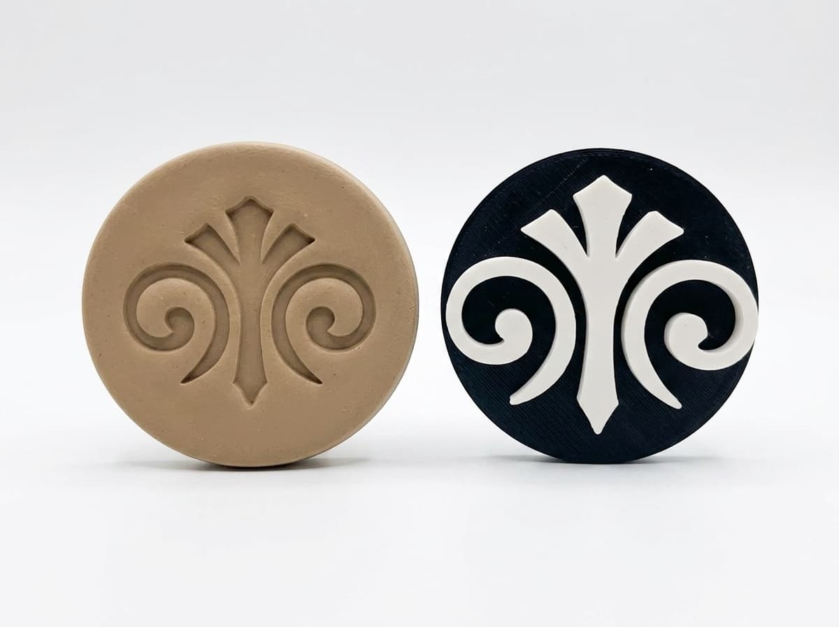 Scroll palmette