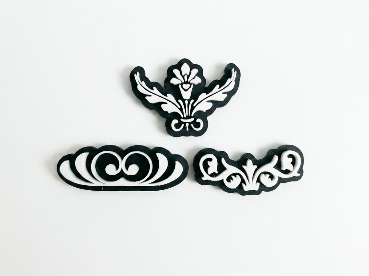 Acanthus & scroll (set of 3)