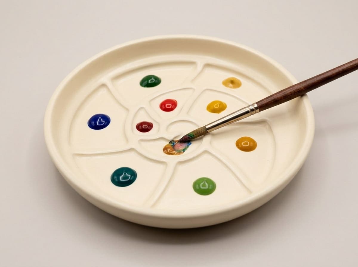 A glazed piece made over the Nautilus Palette form