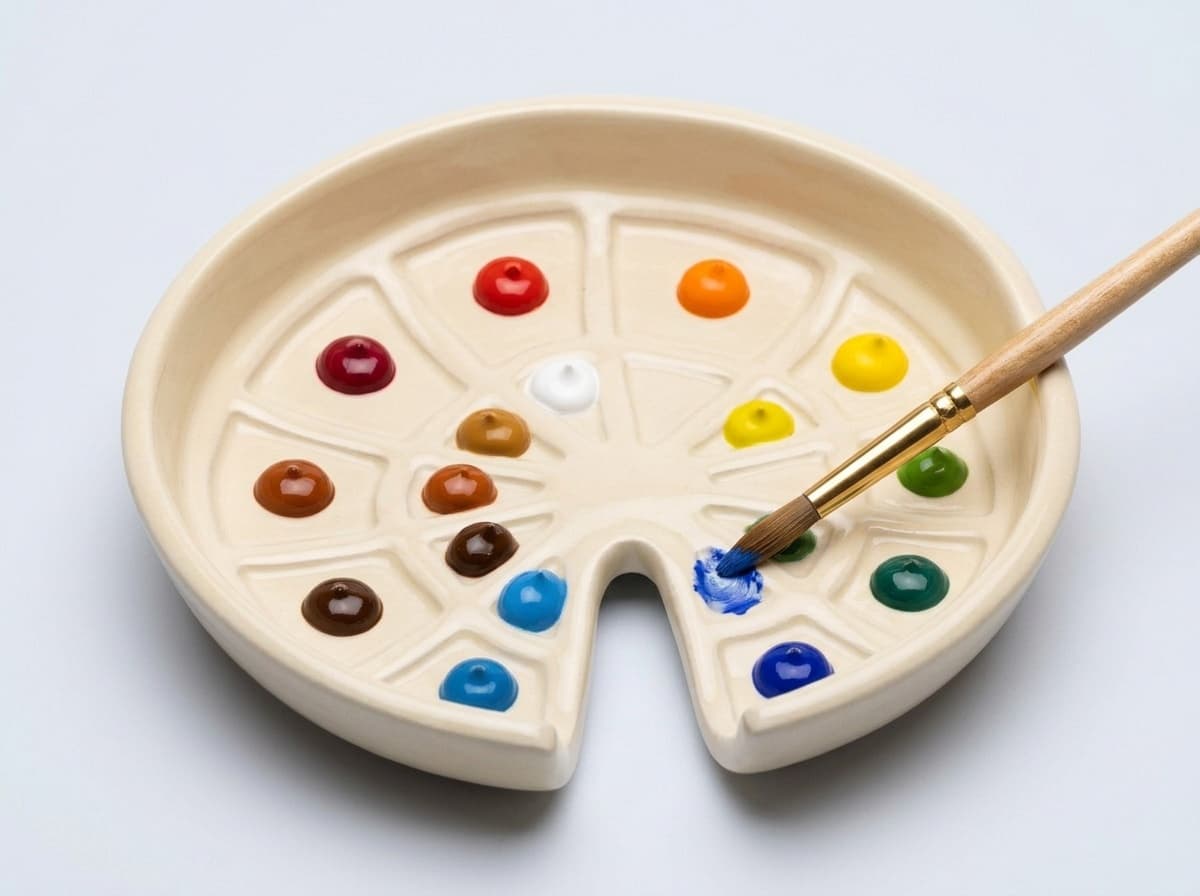 A glazed piece made over the Lotus Leaf Palette form