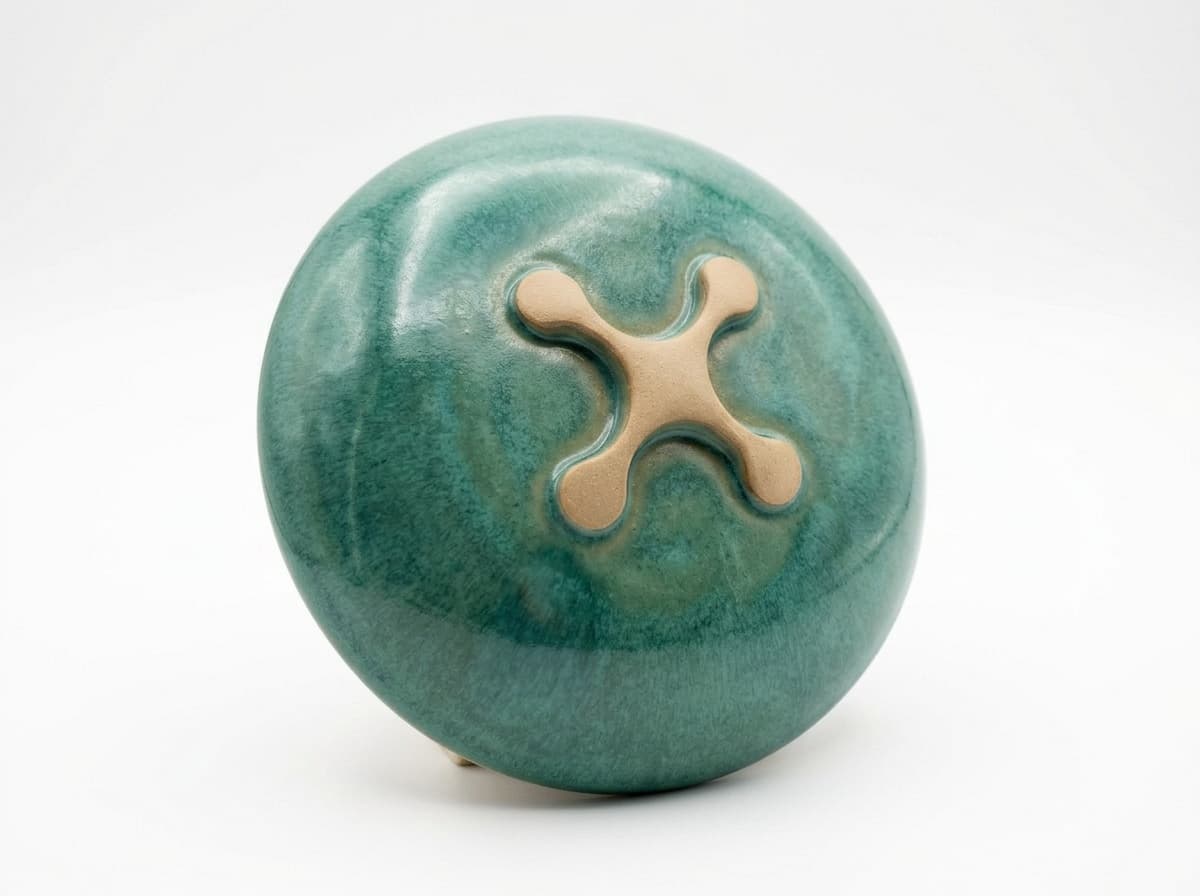 A glazed piece footed with the Jack Foot