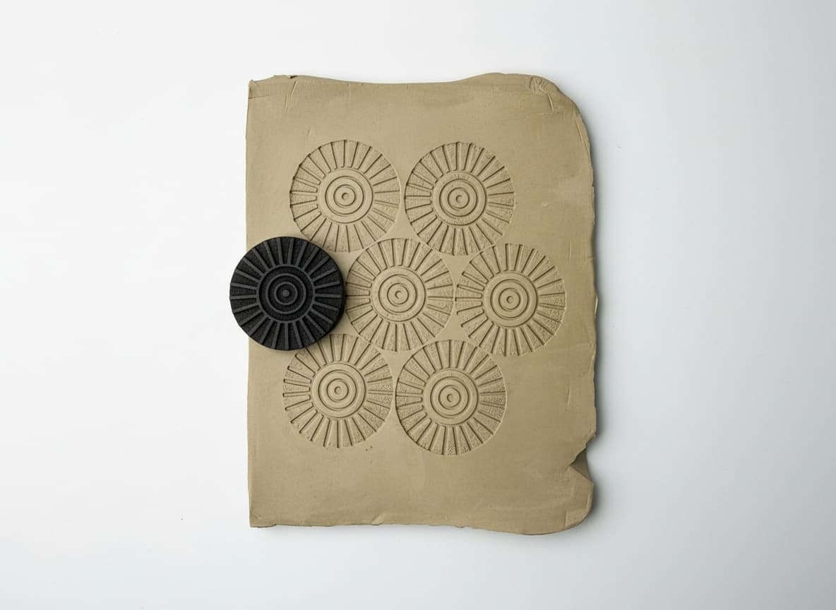 Radial circle stamp