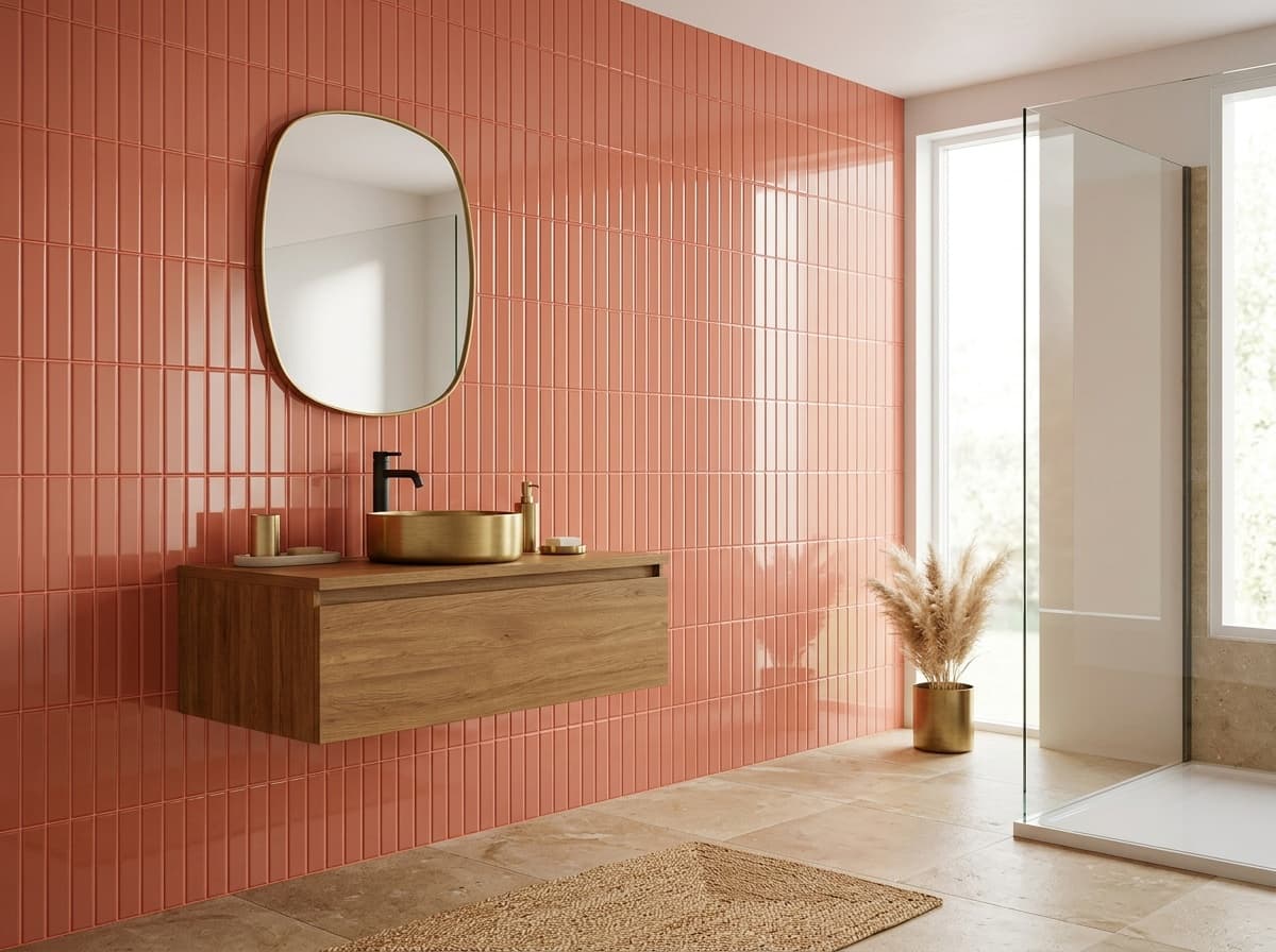 Rectangle tile cutter tiles in an interior