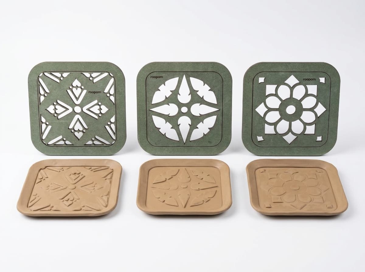 Textured squares (set of 3)