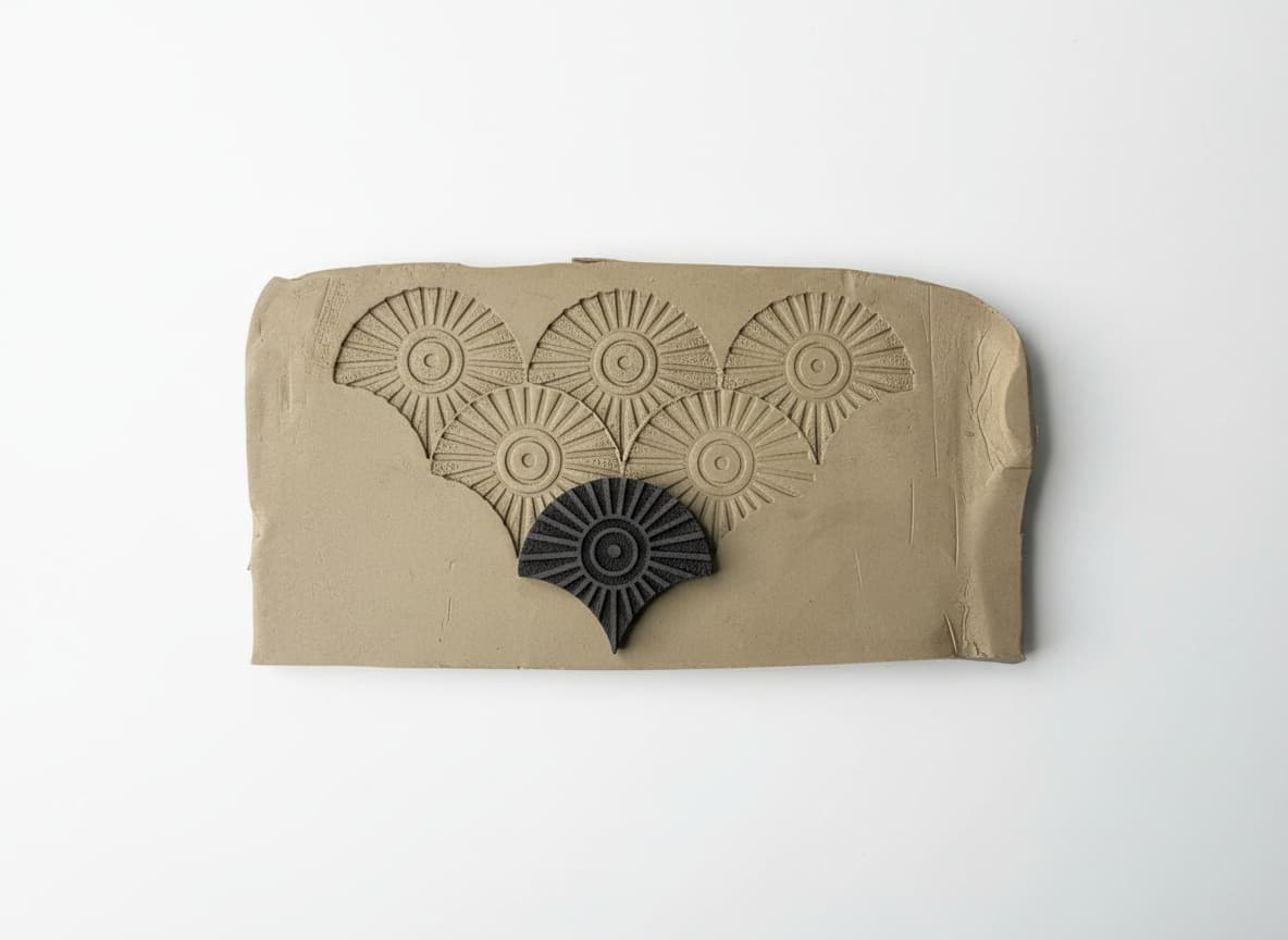 Radial fan stamp