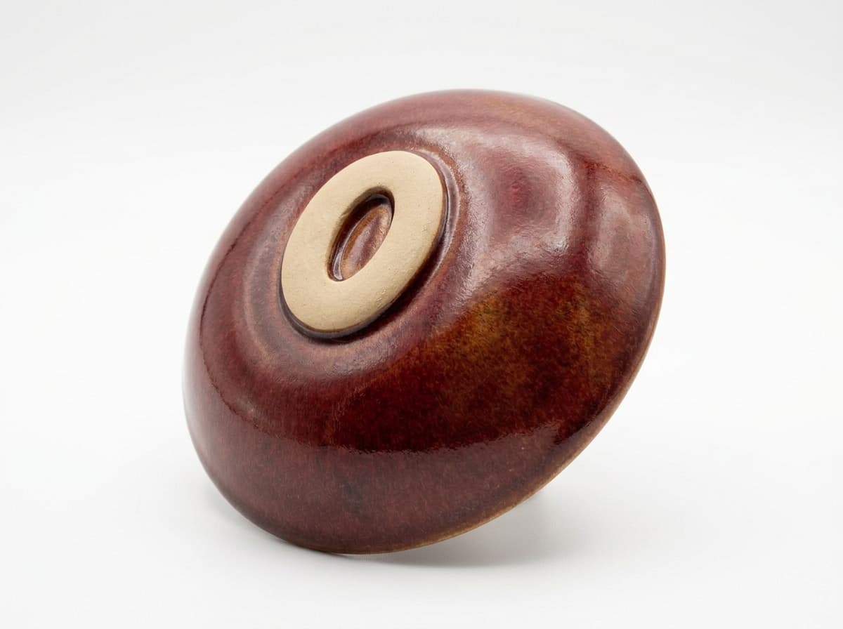 A glazed piece footed with the Oval Foot