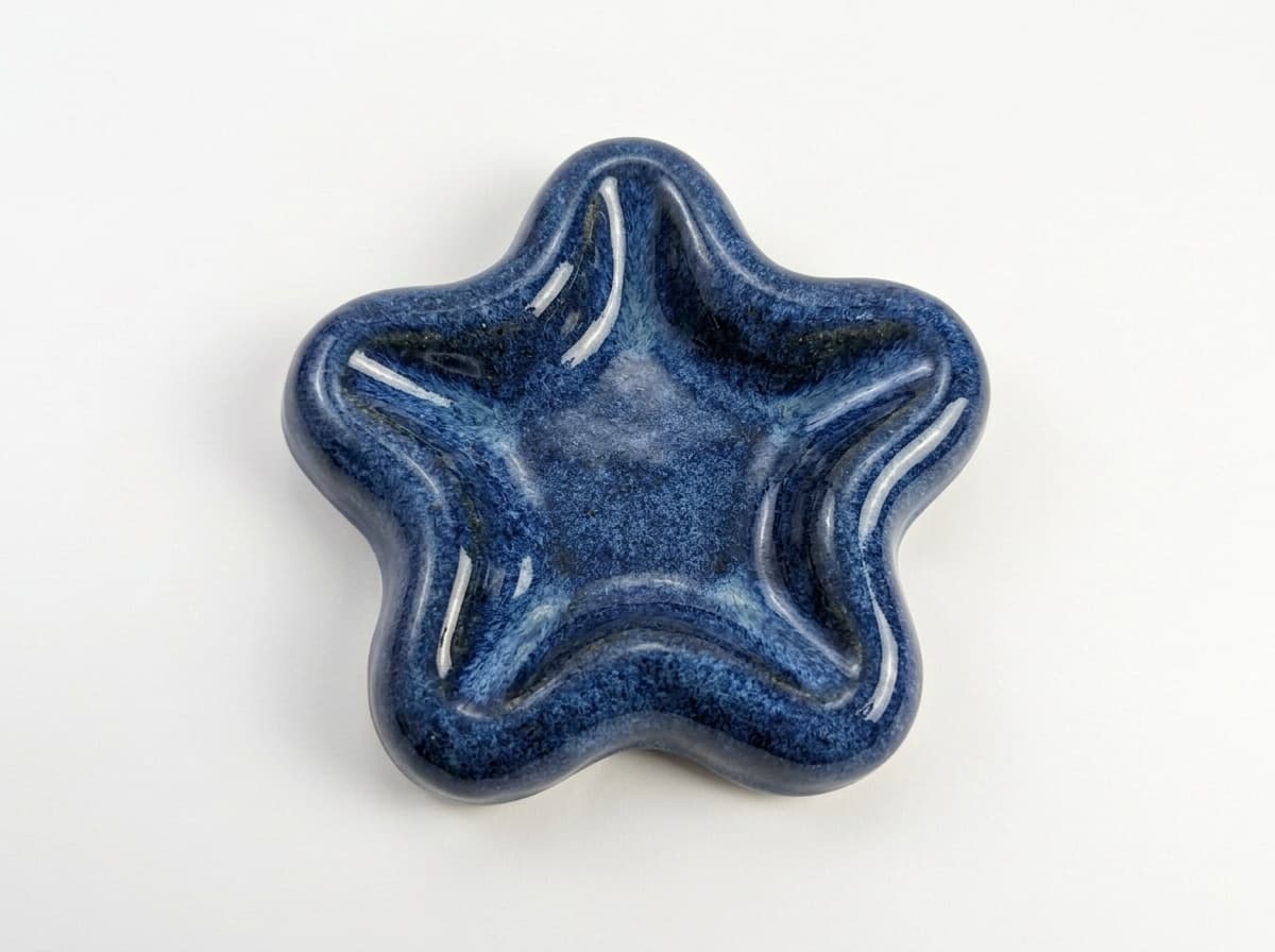 A glazed piece made over the Star Puffy Rim form