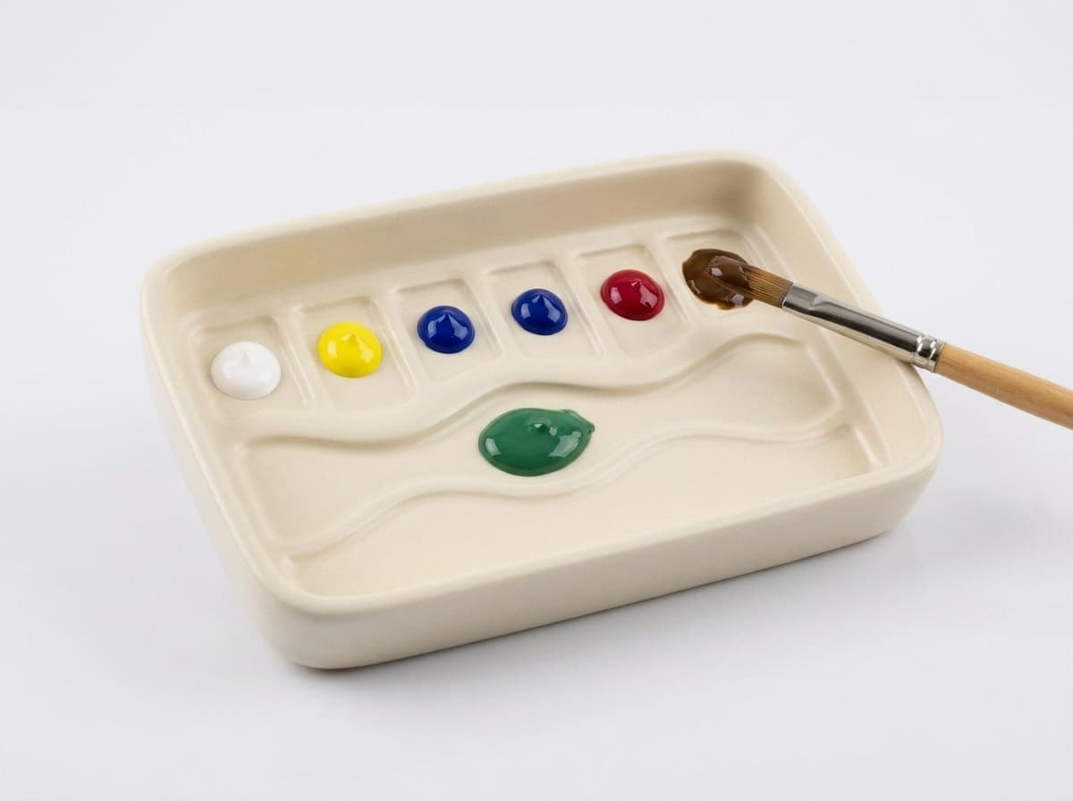 A glazed piece made over the Dune Palette form