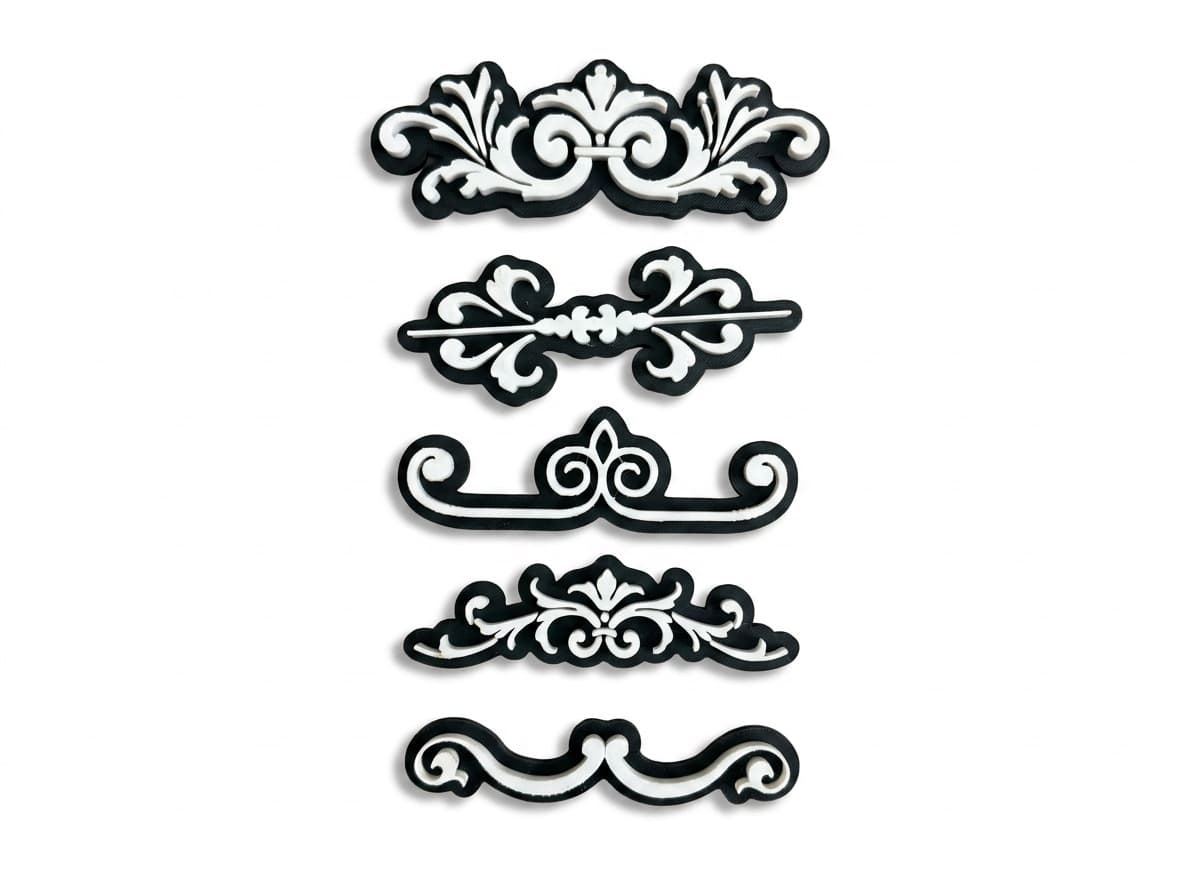 Scroll centrepieces (set of 5)