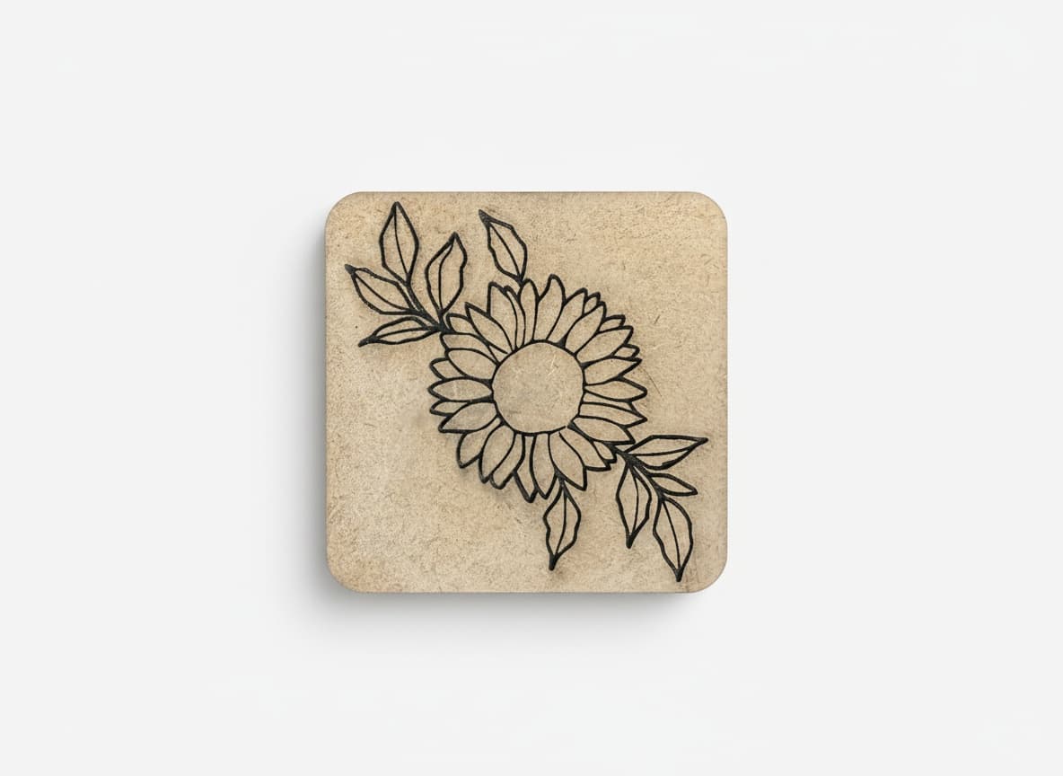 Sunflower bloom tile 3