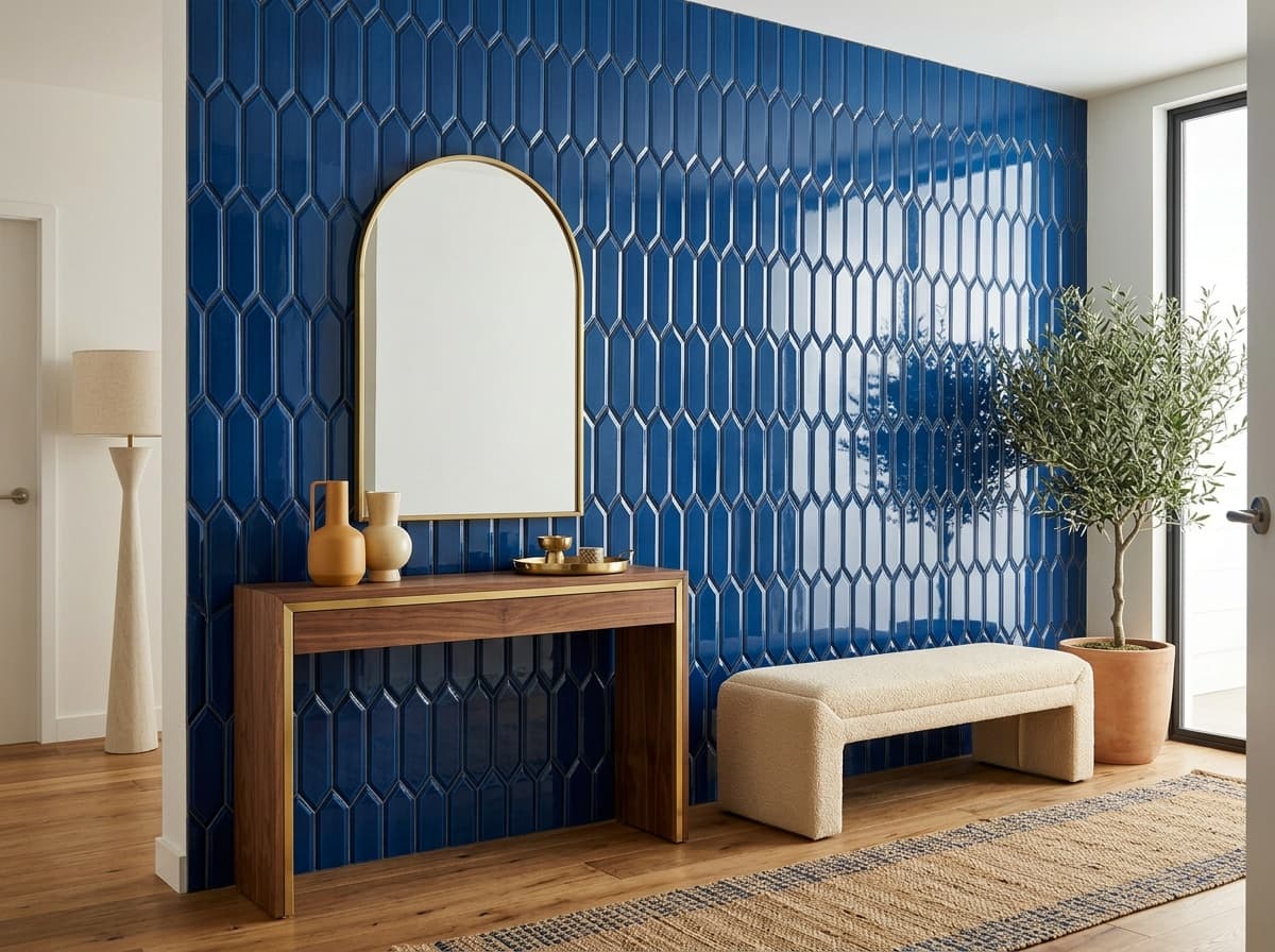 Picket tile cutter tiles in an interior