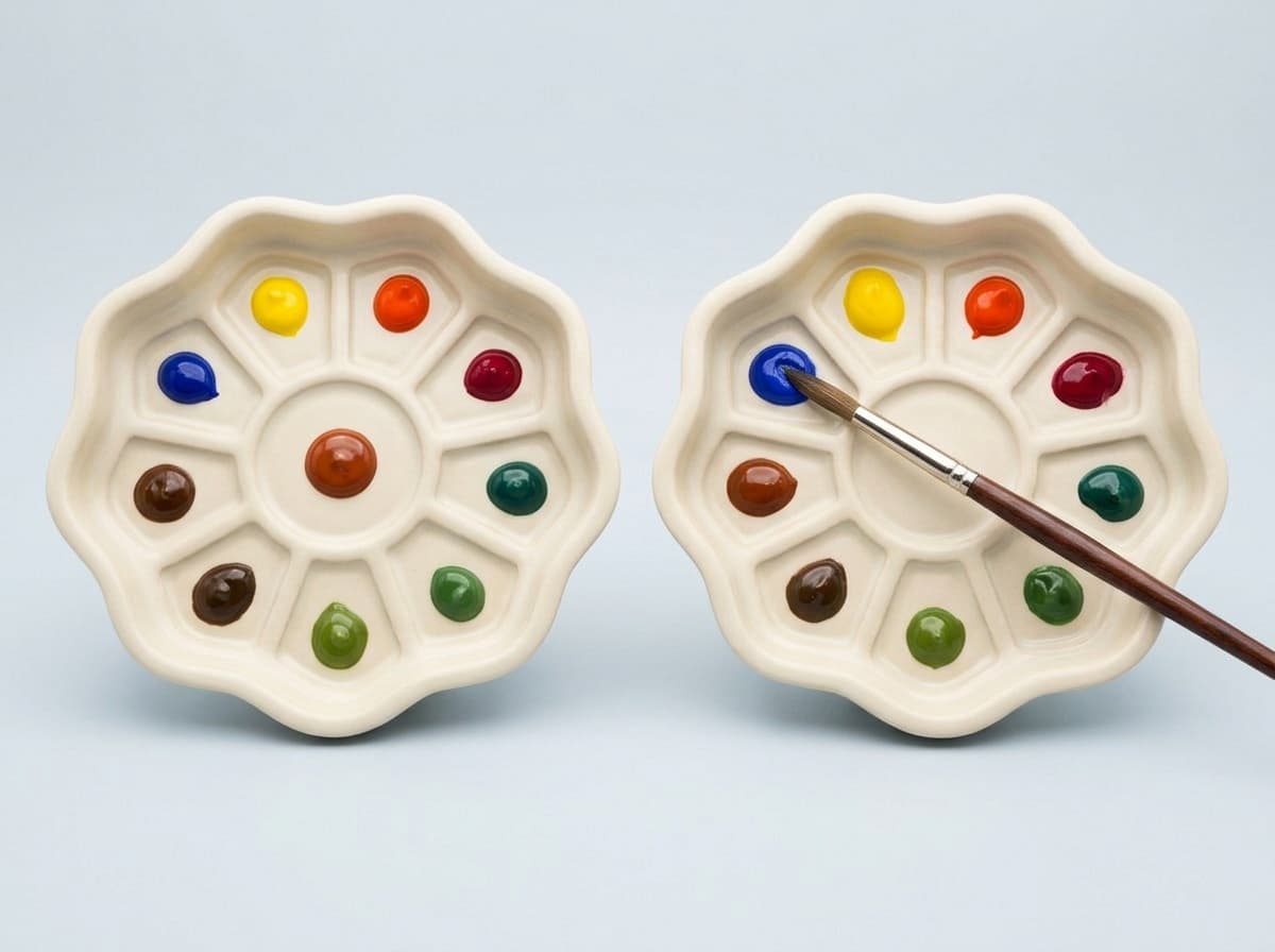 A glazed piece made over the Marigold Palette form