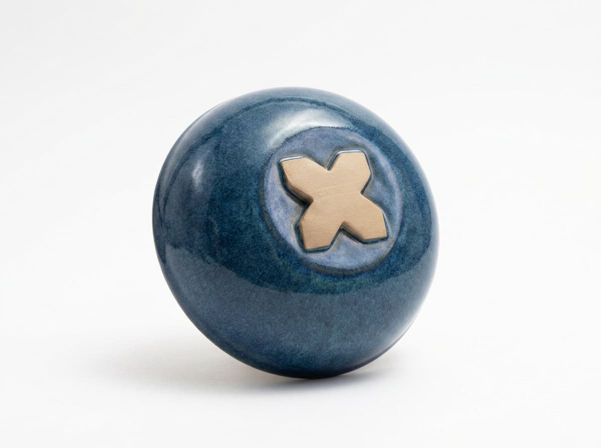 A glazed piece footed with the Cross Foot